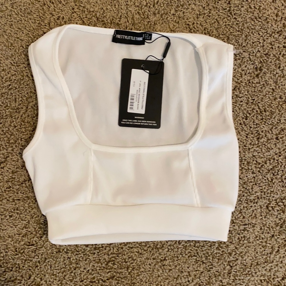 White Bandage Crop Top PRETTYLITTLETHING USA 2